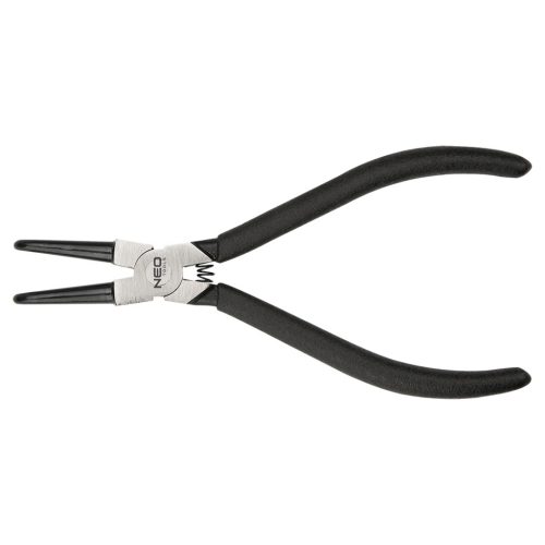 NEO TOOLS Zégergyűrű fogó 145mm, belső, hajlított, CrMo, 10 - 25mm, csúcs diameter 1,5 - 2,0mm 25 év garanciával 01-092