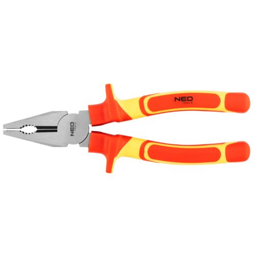 NEO TOOLS Kombinált fogó 1000V, szigetelt, 200MM(8"), CrV, polírozott 25 év garanciával 01-222