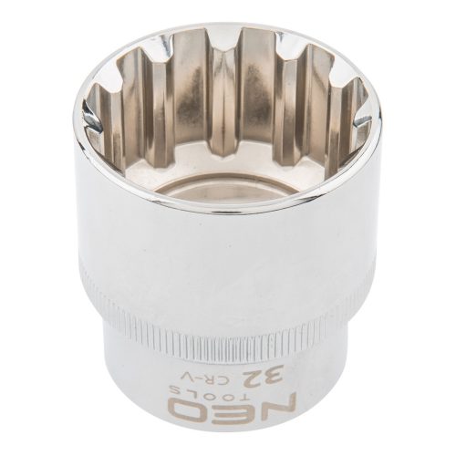 NEO TOOLS Dugókulcs 32mm, 1/2", SPLINE 25 év garanciával 08-599