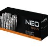 NEO TOOLS Torxkulcs készlet 9db, 1/2", E10 - E25 25 év garanciával 08-649