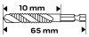 NEO TOOLS Gépi menetfúró, 2az1ben előfúró éllel, HSS-Titán, M3X0,5mm, hatszög szárral 08-949