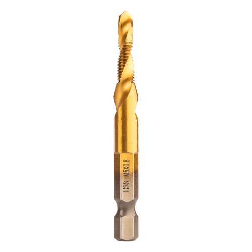 NEO TOOLS Gépi menetfúró, 2az1ben előfúró éllel, HSS-Titán, M5X0,8mm, hatszög szárral 08-952