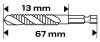 NEO TOOLS Gépi menetfúró, 2az1ben előfúró éllel, HSS-Titán, M5X0,8mm, hatszög szárral 08-952