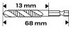 NEO TOOLS Gépi menetfúró, 2az1ben előfúró éllel, HSS-Titán, M6X1mm, hatszög szárral 08-953