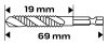 NEO TOOLS Gépi menetfúró, 2az1ben előfúró éllel, HSS-Titán, M8X1,25mm, hatszög szárral 08-954