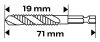 NEO TOOLS Gépi menetfúró, 2az1ben előfúró éllel, HSS-Titán, M10X1,5mm, hatszög szárral 08-956