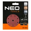 NEO TOOLS Csiszolókorong tépőzáras 150mm, P100, 9 lyukkal, 5db, 04-721-hez 08-993