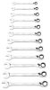 NEO TOOLS Racsnis csillag-villáskulcs készlet 12db, 8-19mm 25 év garanciával 09-345