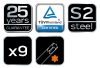 NEO TOOLS Torxkulcs készlet, T10-T50, 9db, színes, lyukas 25 év garanciával 09-518