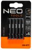 NEO TOOLS Torziós ütvecsavarozó bitek S2, 50mm, PH3, 5db 09-577