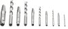 NEO TOOLS Törtcsavar-kihajtó készlet, négyszög vég, vezetőfúrókkal, 10db, 2-14mm (M3-M18) 25 év garanciával 09-609