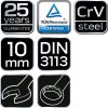 NEO TOOLS Csillag-villáskulcs 10x140mm, CrV, DIN3113 25 év garanciával 09-710