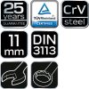 NEO TOOLS Csillag-villáskulcs 11x150mm, CrV, DIN3113 25 év garanciával 09-711
