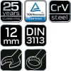 NEO TOOLS Csillag-villáskulcs 12x160mm, CrV, DIN3113 25 év garanciával 09-712