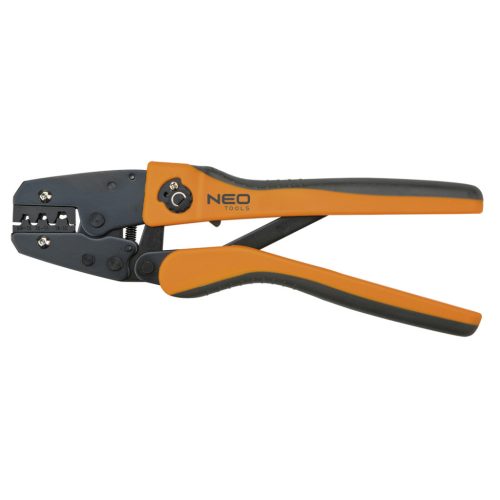 NEO TOOLS Krimpelő-, kábelsarufogó nem szigetelt csatlakozókhoz, 22-12AWG 25 év garanciával 01-502
