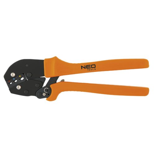 NEO TOOLS Krimpelő-, kábelsarufogó SZIGETELT csatlakozókhoz, 22-10AWG 25 év garanciával 01-503