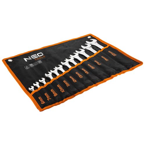 NEO TOOLS Csillag-villáskulcs készlet 6-22mm, 12db 25 év garanciával 09-752