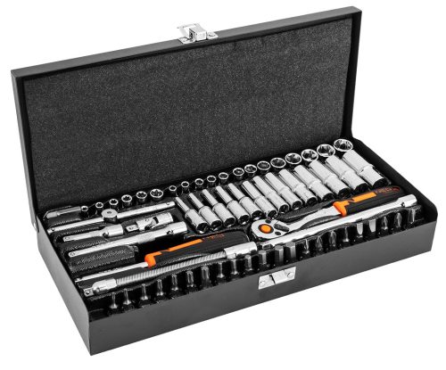 NEO TOOLS Dugókulcskészlet + bitkészlet 1/4" 63db 25 év garanciával 10-008