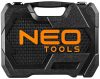NEO TOOLS Dugókulcskészlet + bitkészlet 1/2", 1/4", 73db 25 év garanciával 10-054