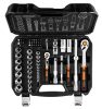 NEO TOOLS Dugókulcskészlet + bitkészlet 1/2", 1/4", 73db 25 év garanciával 10-054