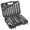 NEO TOOLS Dugókulcskészlet + szerszámkészlet 1/2", 1/4", 82db 25 év garanciával 10-059