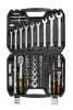 NEO TOOLS Dugókulcskészlet + szerszámkészlet 1/2", 1/4", 82db 25 év garanciával 10-059