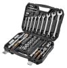 NEO TOOLS Dugókulcskészlet + szerszámkészlet 1/2", 1/4", 82db 25 év garanciával 10-059