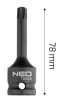 NEO TOOLS Torziós bit ütvecsavarozókhoz 1/2" T45 10-260