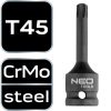 NEO TOOLS Torziós bit ütvecsavarozókhoz 1/2" T45 10-260
