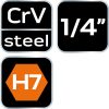 NEO TOOLS Imbusz dugókulcs 1/4" 37mm H7 10-314
