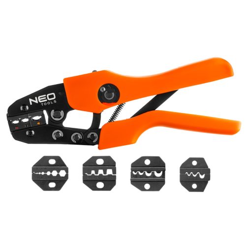 NEO TOOLS Krimpelő-, érvéghüvelyfogó, 5 pofával 25 év garanciával 01-537