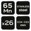 NEO TOOLS Hézagmérő készlet 26db (0.04 - 0.63mm) 65MN/rozsdamentes acél 11-190
