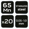 NEO TOOLS Hézagmérő készlet 20db (0.05 - 1.0mm) 65MN/rozsdamentes acél 11-191