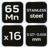 NEO TOOLS Hézagmérő készlet 16db bent (0.127 - 0.508mm) 65MN/rozsdamentes acél 16db, hajlított 11-192