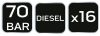 NEO TOOLS Kompresszió mérő készlet diesel 16db 11-262