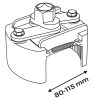 NEO TOOLS Olajszűrő kulcs, önbeálló 80-115mm, 1/2" kulcsnyílással 11-380