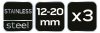NEO TOOLS Tömlőbilincs 12-20/9mm, W4, 3db 11-402