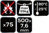 NEO TOOLS KÁBELKÖTEGELŐ, gyorskötöző, 7,6mm x 500mm, fehér, 75db 01-614