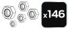 NEO TOOLS Önzáró anya készlet 146db 11-972
