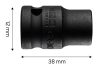 NEO TOOLS Gépi dugókulcs 1/2", 12mm, Cr-Mo 12-212