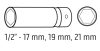 NEO TOOLS Dugókulcskészlet ALUFELNIHEZ, VÉKONYFALÚ, 1/2", 3db (17mm, 19mm, 21mm), Cr-Mo 12-350