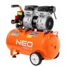 NEO TOOLS Kompresszor, 24L, extra csendes, kefementes motorral, olajmentes, 79(61)dB 2 év garanciával 12K021