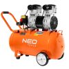 NEO TOOLS Kompresszor, 50L, extra csendes, kefementes motorral, olajmentes, 79(61)dB 2 év garanciával 12K022