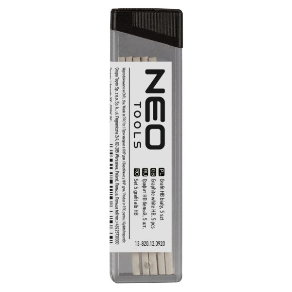 NEO TOOLS Ácsceruza betét fehér HB, 5db, 13-810-hez, 13-815-höz 13-820