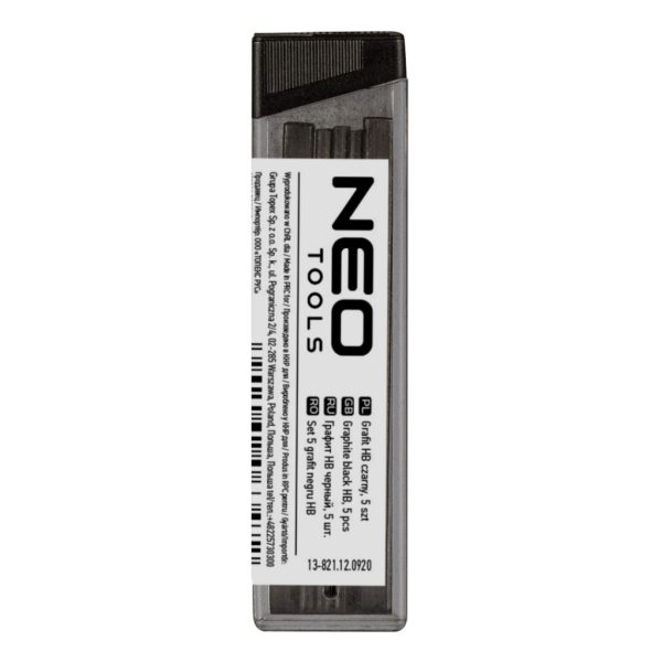 NEO TOOLS Ácsceruza betét fekete HB, 5db, 13-810-hez, 13-815-höz 13-821