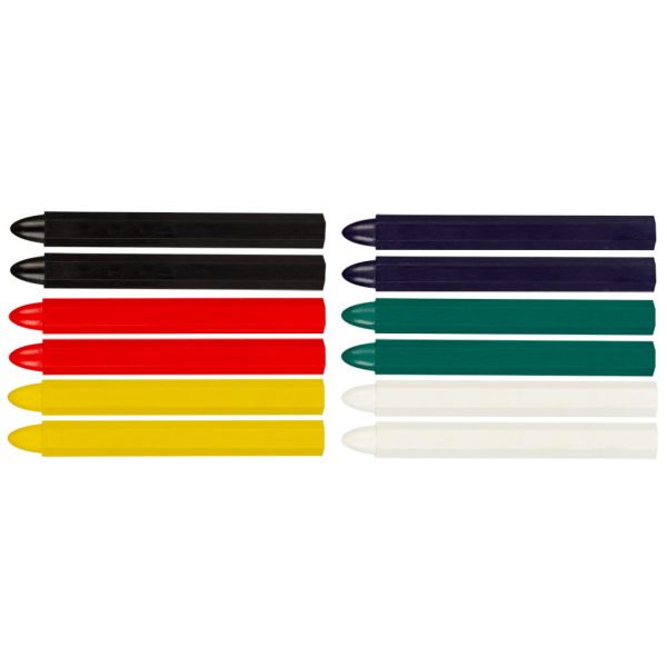 NEO TOOLS Jelölőkréta készlet, 12db, 6 színű 13-961