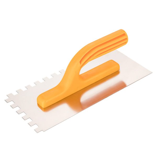 TOPEX Acél simító, fogazott, rozsdamentes, 280x130mm, 10x10x10mm fog 13A290