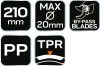 NEO TOOLS Metszőolló, mellévágó, max 20mm, teflon bevonat, 210mm 15-210