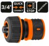 NEO TOOLS Tömlő gyorscsatlakozó 3/4", vízstoppos, kétkomponensű 15-723