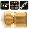 NEO TOOLS Tömlő gyorscsatlakozó 1/2", réz 15-730